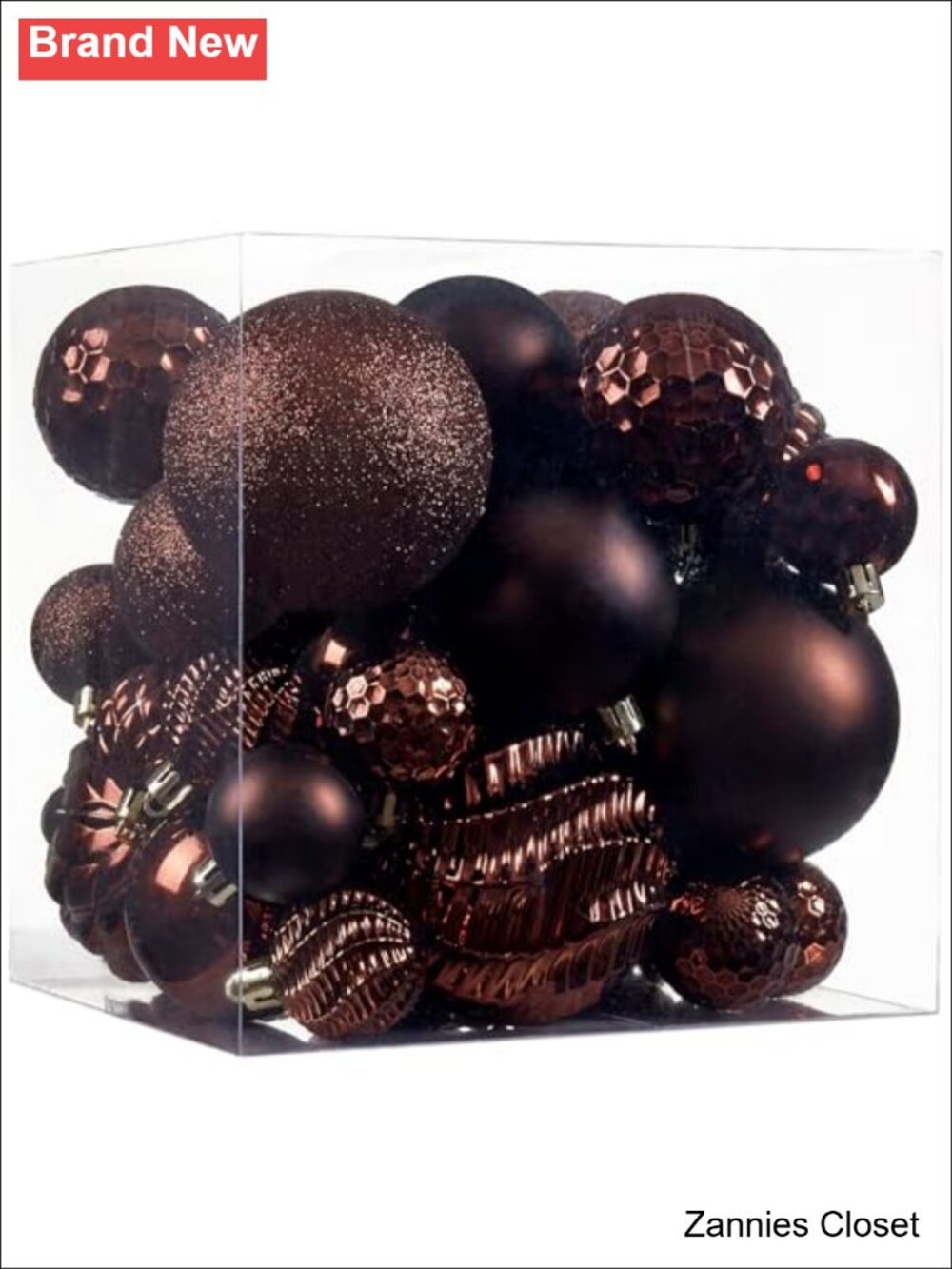 🎄 36pc Shatterproof Christmas Ball Ornaments Tree Decor Hanging Loop 6 Styles